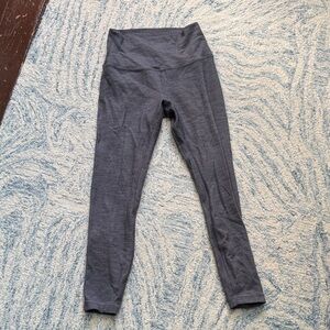 Lululemon high waisted grey leggings for yoga, running and sports 6